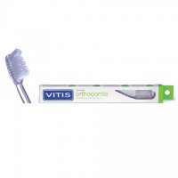 Зубная щетка VITIS Vitis Orthodontic для пациентов с ортодонтическими конструкциями. Средняя жесткость, V-образный профиль щетины