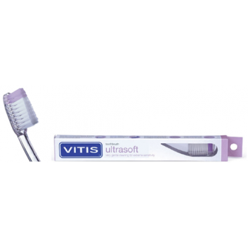 Зубная щетка VITIS Ultrasoft/Ultrasuave для использования в послеоперационный период. Очень мягкая, прямой профиль щетины, длина головки 2,7 мм