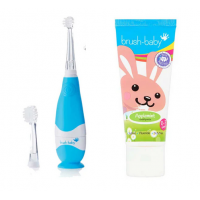 Электрическая зубная щетка Brush baby BabySonic Blue + паста Brush Baby