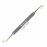 1304-1,5F TiN - удлиненная узкая гладилка с штопфером-шариком Ø1.5mm. Эргономичная ручка Ø 10mm. Покрытие Gold