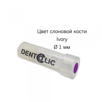 Штифты стекловолоконные DentoClic Ivory - 5 штук - 1 мм. - фиолетовые / ITENA