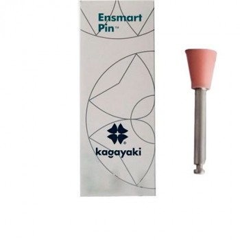 Силиконовые полиры Kagayaki Ensmart Pin на МЕТАЛ.ножке - Розовая ЧАША - грубая абраз. - 30 штук - ENP 32-3S