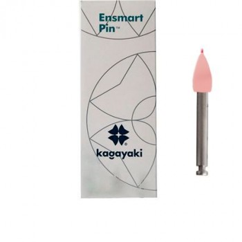 Силиконовые полиры Kagayaki Ensmart Pin на МЕТАЛ.ножке - Розовый КОНУС - грубая абраз. - 30 штук - ENP 32-1S