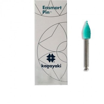 Силиконовые полиры Kagayaki Ensmart Pin на МЕТАЛ.ножке - Зеленый КОНУС - грубая абраз. - 30 штук - ENP 70-1S