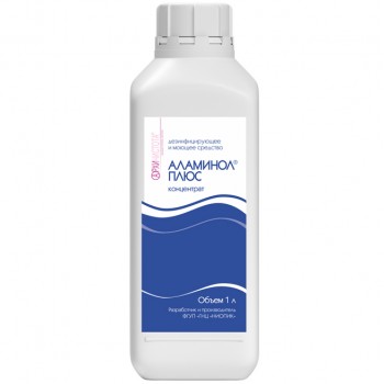 Аламинол Плюс - 1 литр - для дезинфекции поверхностей в помещениях / НИОПИК