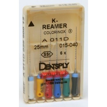 Римеры (K-Reamers) - Colorinox - №15-40 - 25мм / Dentsply