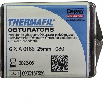 Термафил (Thermafil) - обтураторы эндодонтические - 25 мм - №80 - 6 шт. / Dentsply