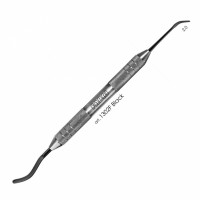 Двухсторонняя серповидная гладилка - эргономичная ручка Ø10mm - Black / FABRI