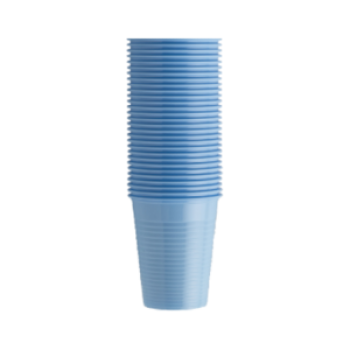 Стаканы пластиковые, 100 шт. (EURONDA,Италия) голубые