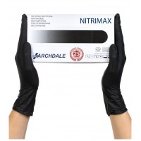 Перчатки нитриловые NitriMAX - 50 пар - цвет ЧЕРНЫЙ - размер L